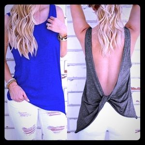 Grey backless tank NWOT